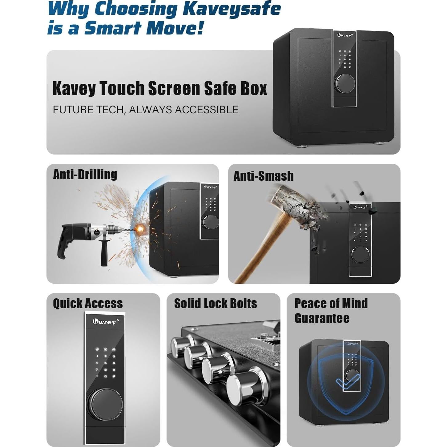 Caja Fuerte Ignífuga Kavey 1.8 Pies Cúbicos con Alarma