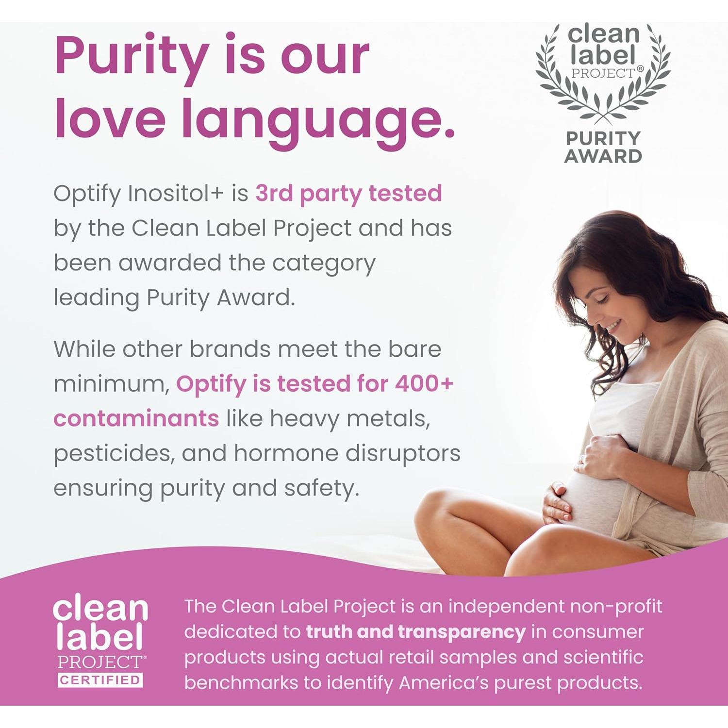 Suplemento de Inositol Premium Optify 61.68g - Equilibrio Hormonal