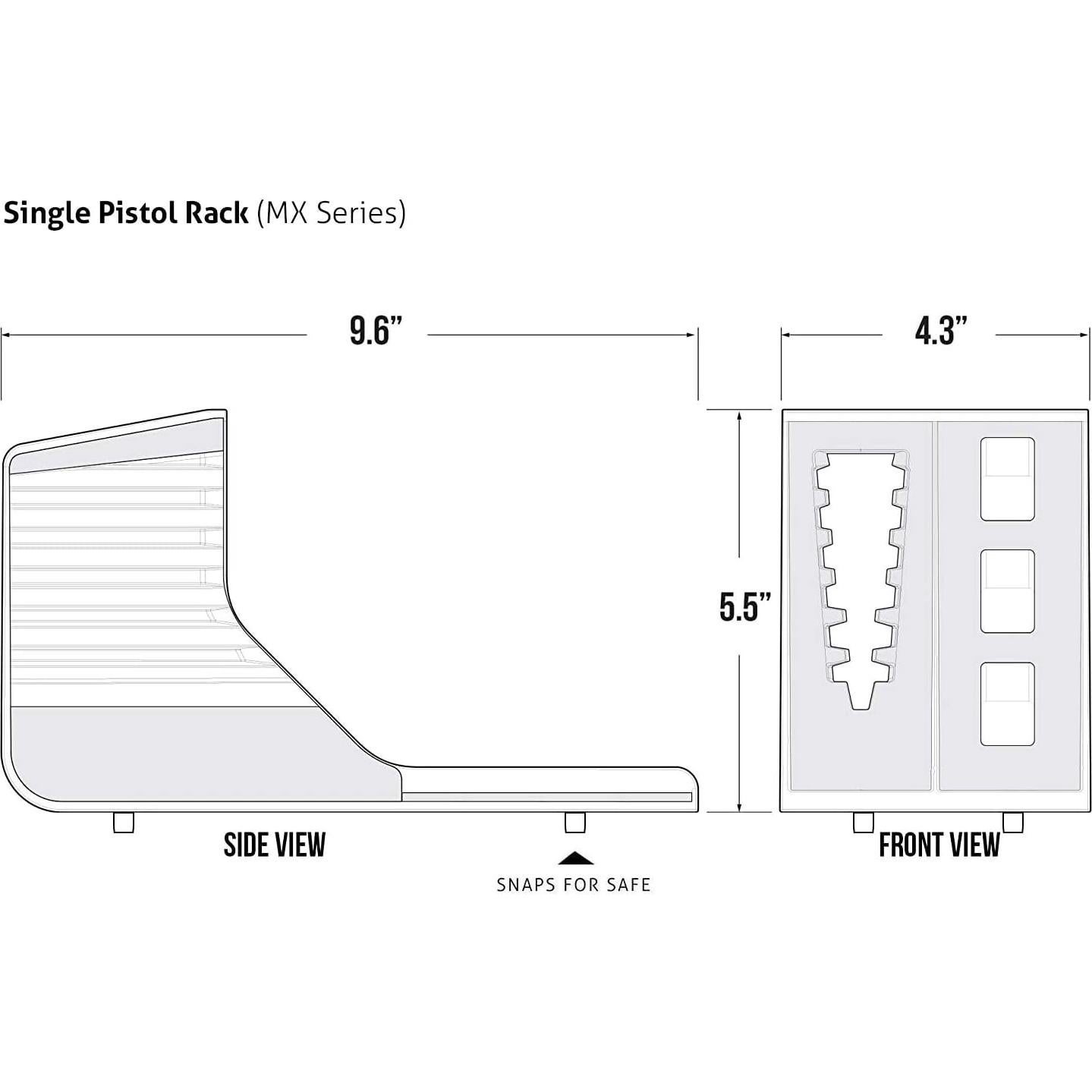 Soporte Modular para Pistolas VAULTEK - Almacenamiento Vertical