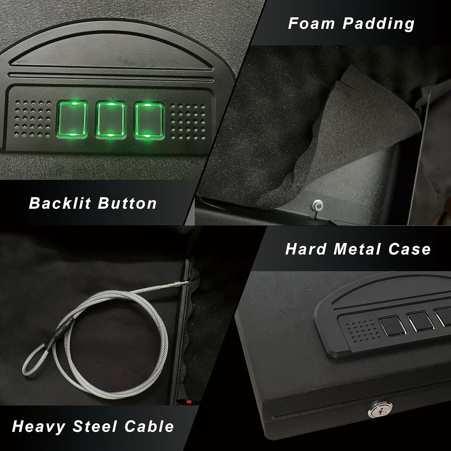 Caja Fuerte para Armas OUSURO con Teclado Digital 28.1x22x6 cm