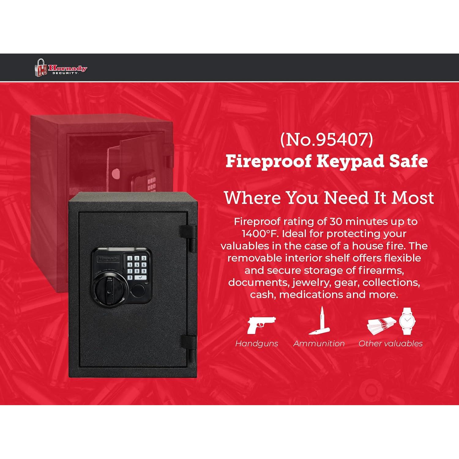 Caja Fuerte Ignífuga Hornady 95407 para Armas y Objetos de Valor