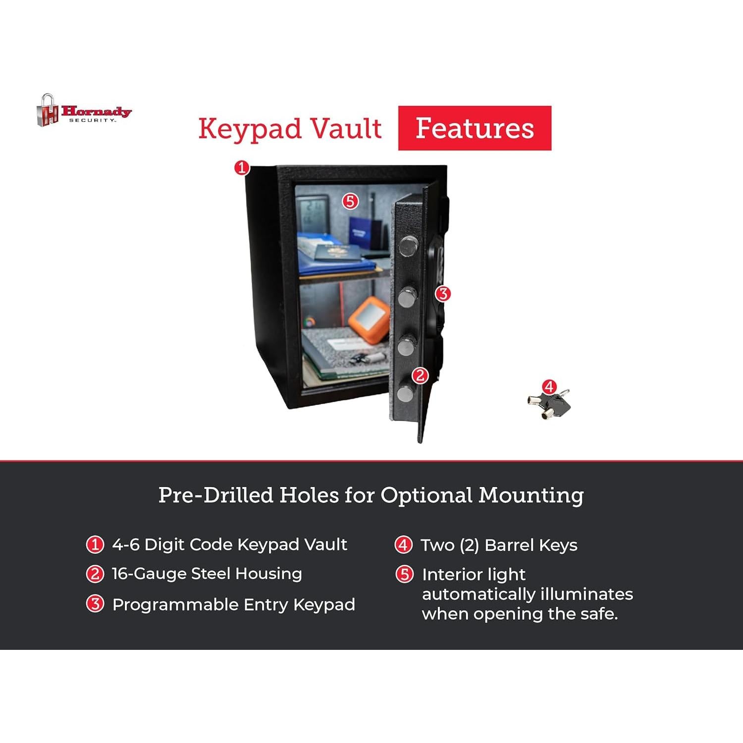 Caja Fuerte Ignífuga Hornady 95407 para Armas y Objetos de Valor