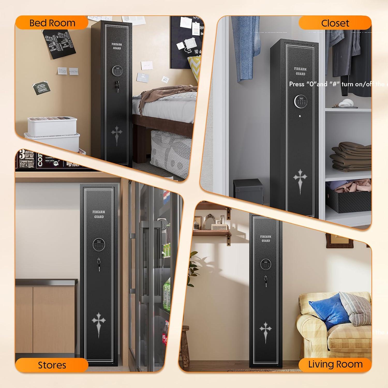 Caja Fuerte Electrónica KAER para Rifles y Pistolas 132x25x22cm