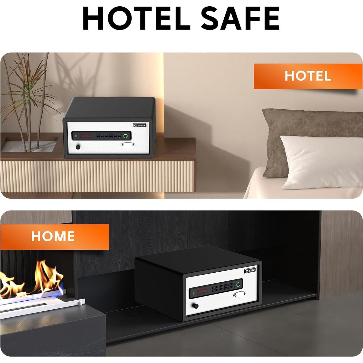 Caja Fuerte Biométrica Z ZLJUAN 1.1 Pies Cúbicos Blanca