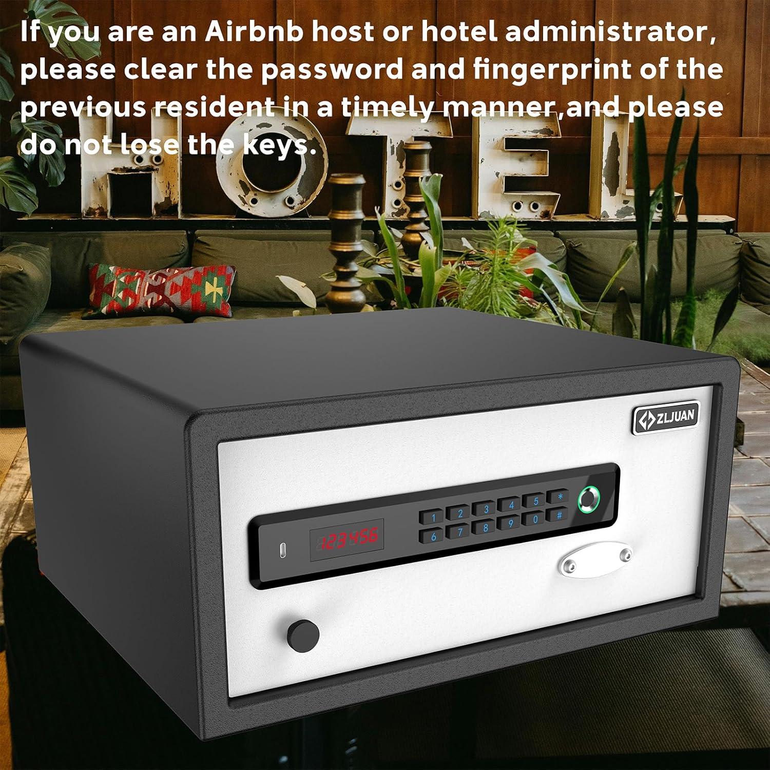 Caja Fuerte Biométrica Z ZLJUAN 1.1 Pies Cúbicos Blanca