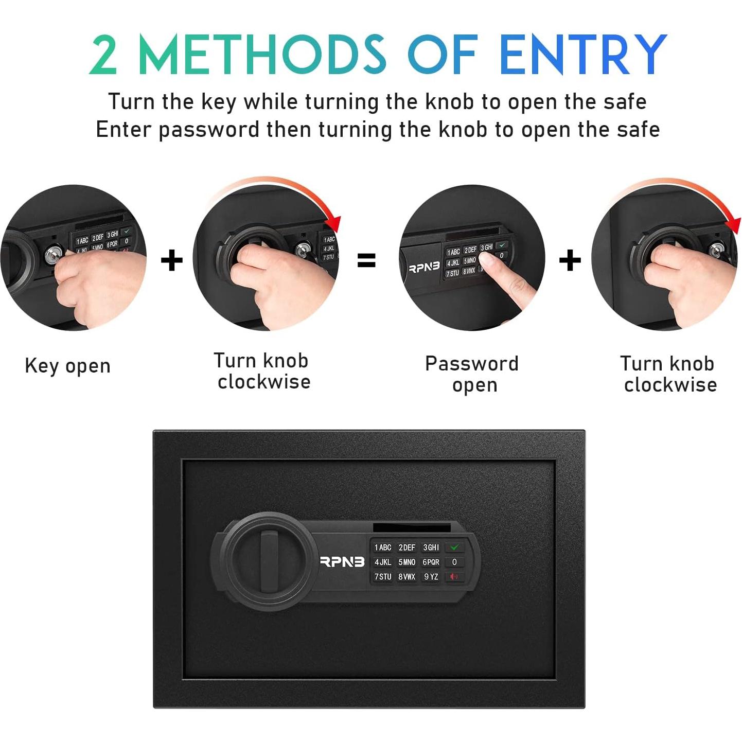 Caja Fuerte Deluxe RPNB 0.3 y 1.6 pies cúbicos con Pantalla Táctil