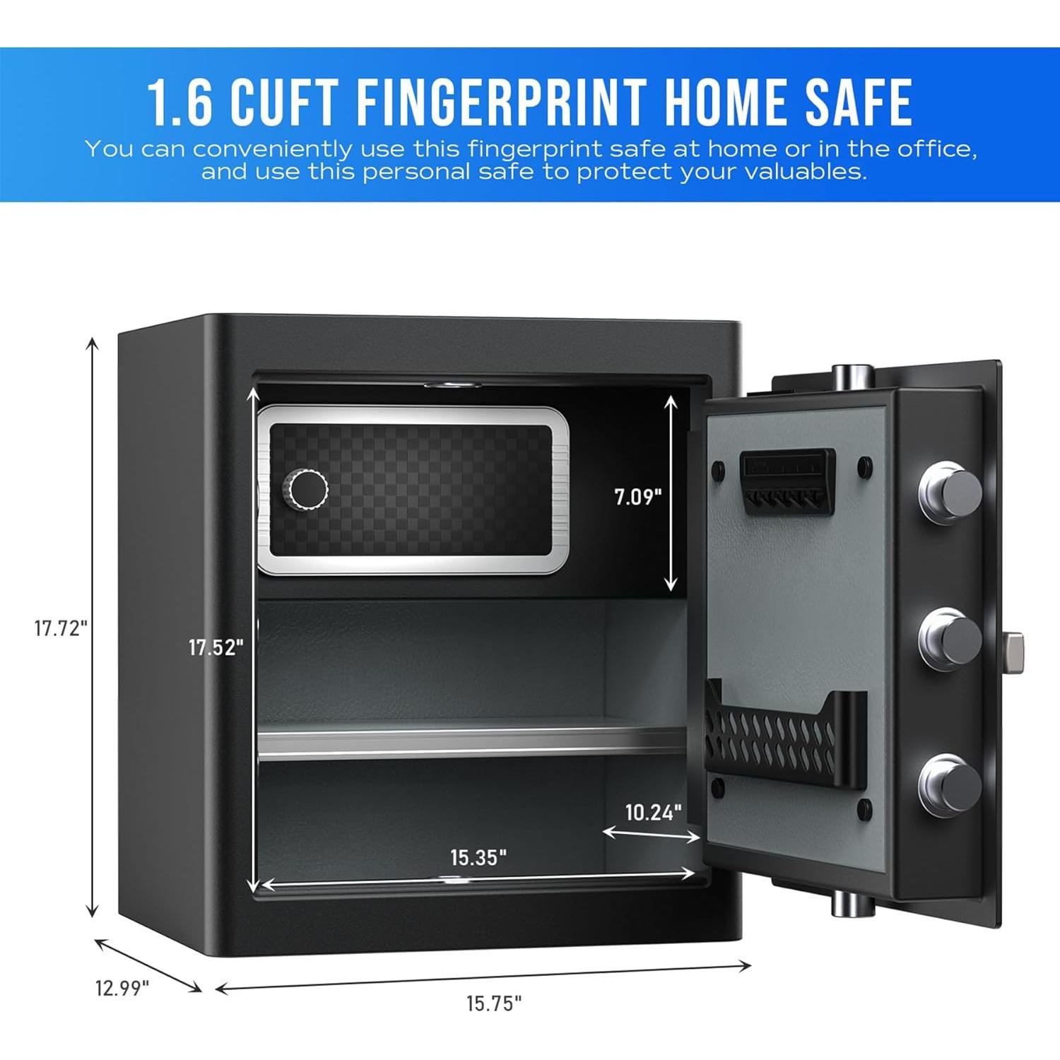 Caja Fuerte Deluxe RPNB 0.3 y 1.6 pies cúbicos con Pantalla Táctil