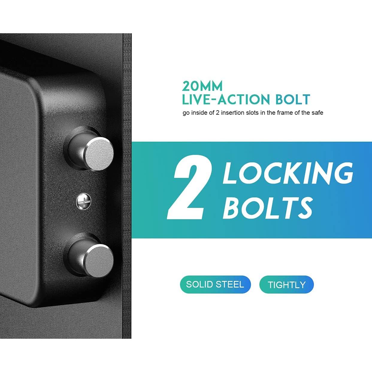 Caja Fuerte Deluxe RPNB para 4 Pistolas Biométrica 41.9x34.9x32.9 cm