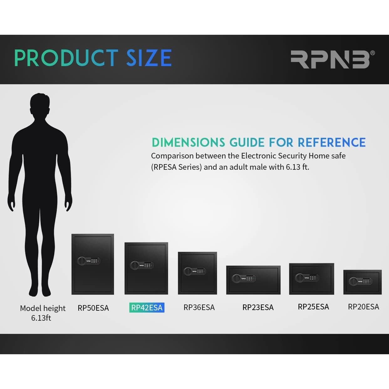 Caja Fuerte Deluxe RPNB para 4 Pistolas Biométrica 41.9x34.9x32.9 cm
