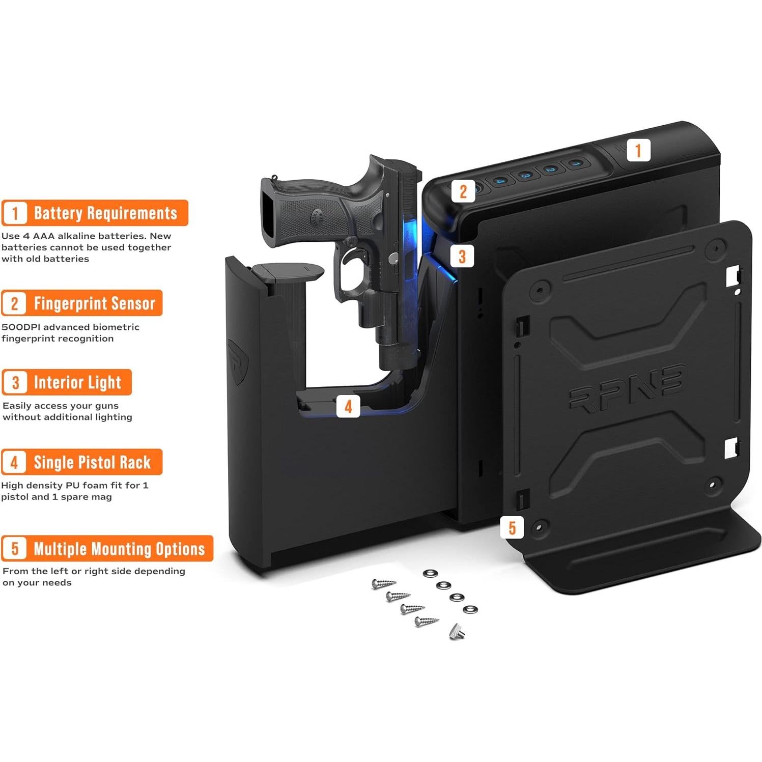 Caja Fuerte a Prueba de Fuego RPNB 36.6L con Huella Dactilar