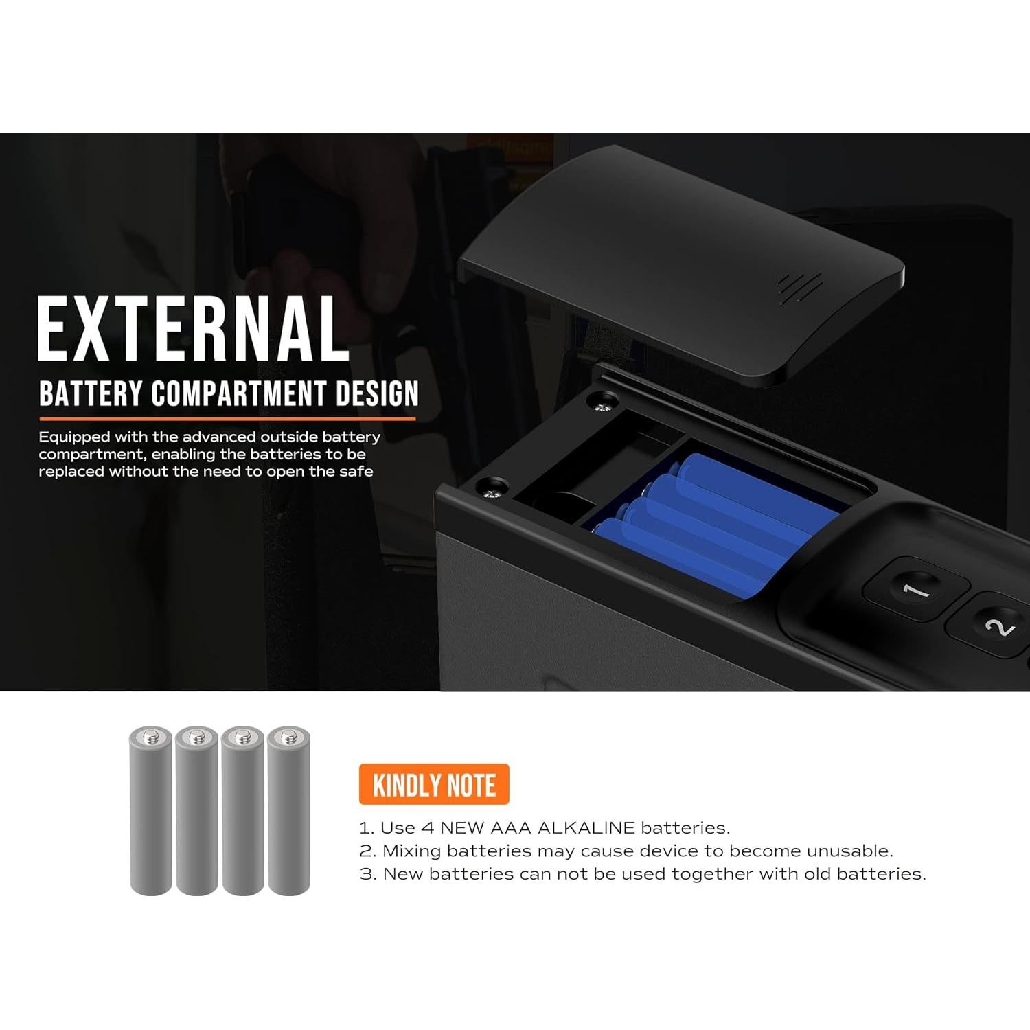 Caja Fuerte a Prueba de Fuego RPNB 36.6L con Huella Dactilar