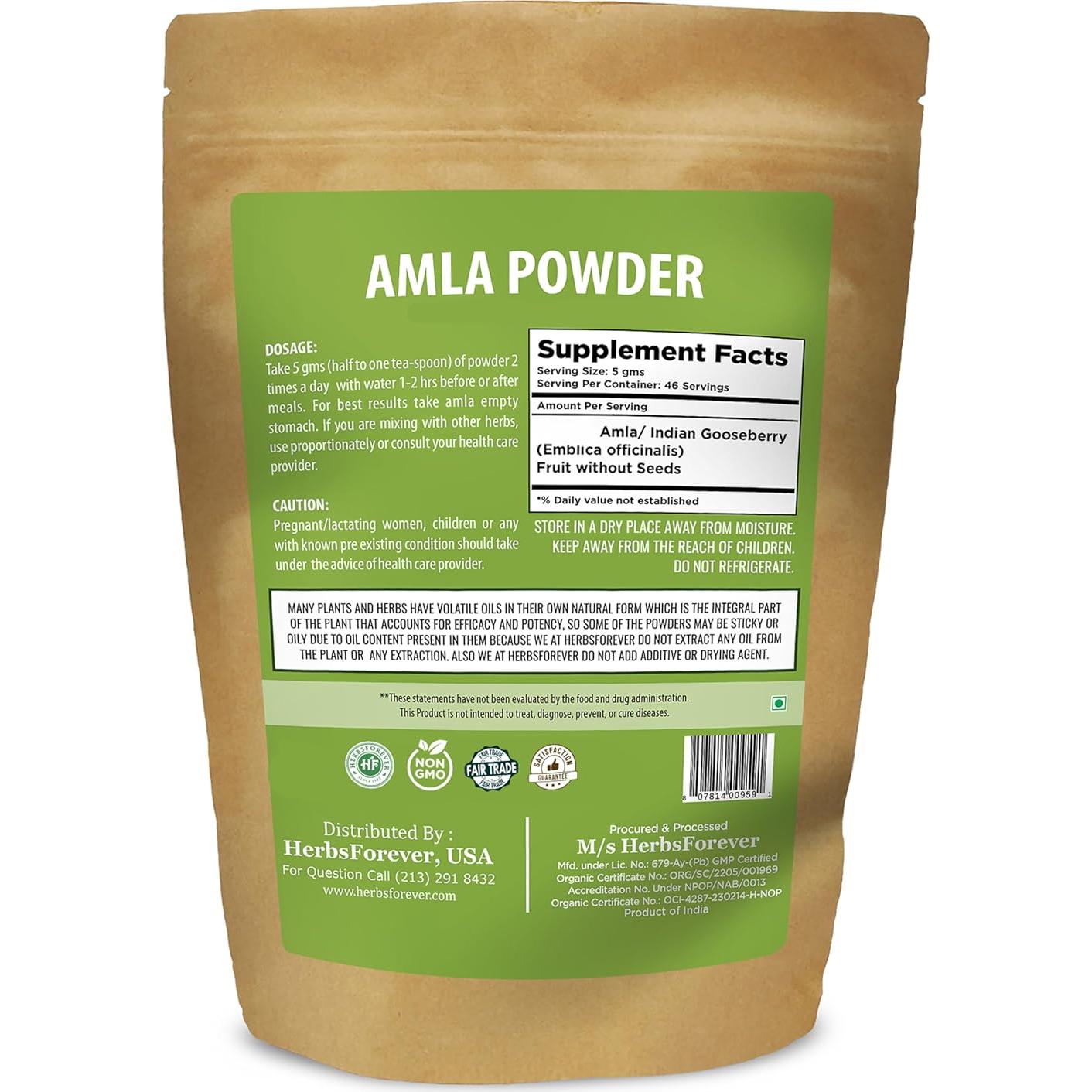 Polvo de Amla Herbsforever 230g | Vitamina C y Antioxidantes