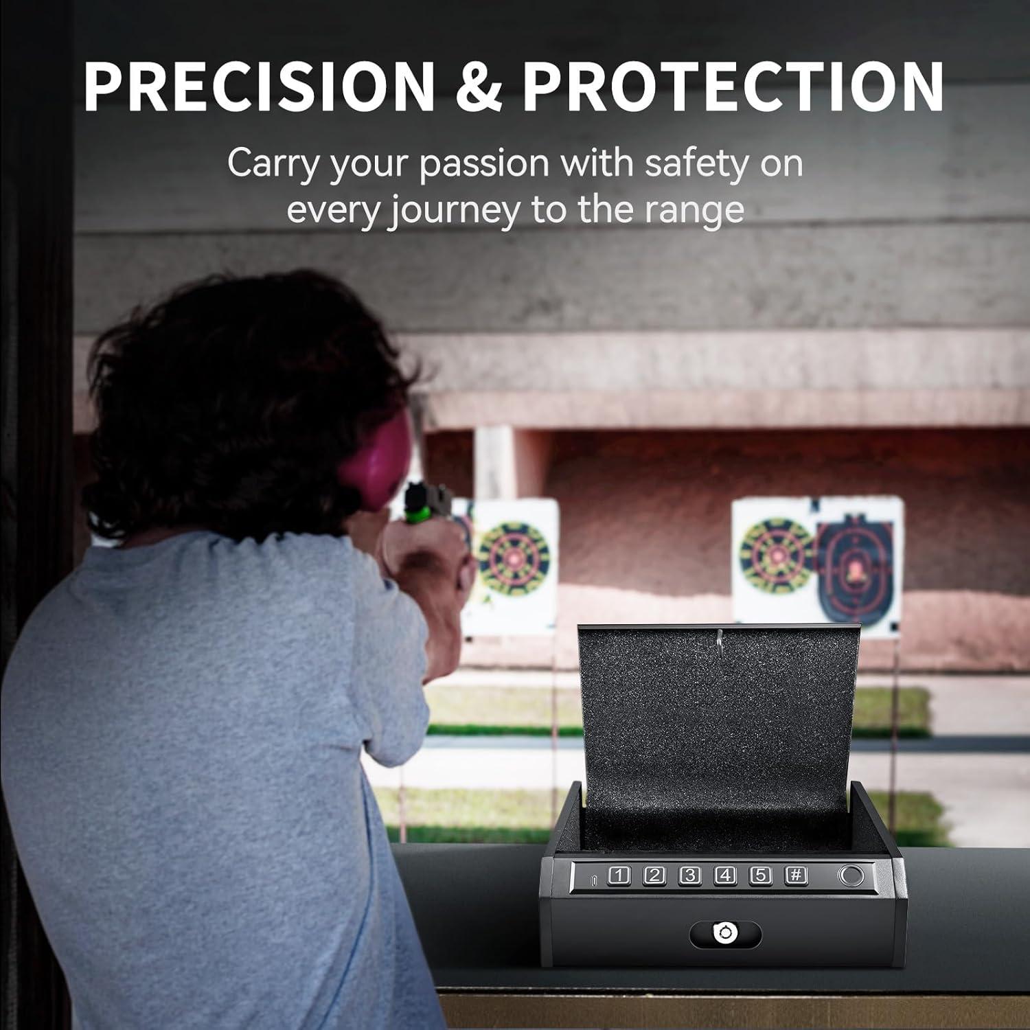 Caja Fuerte Biométrica ADIMO para Pistolas, Acceso Rápido