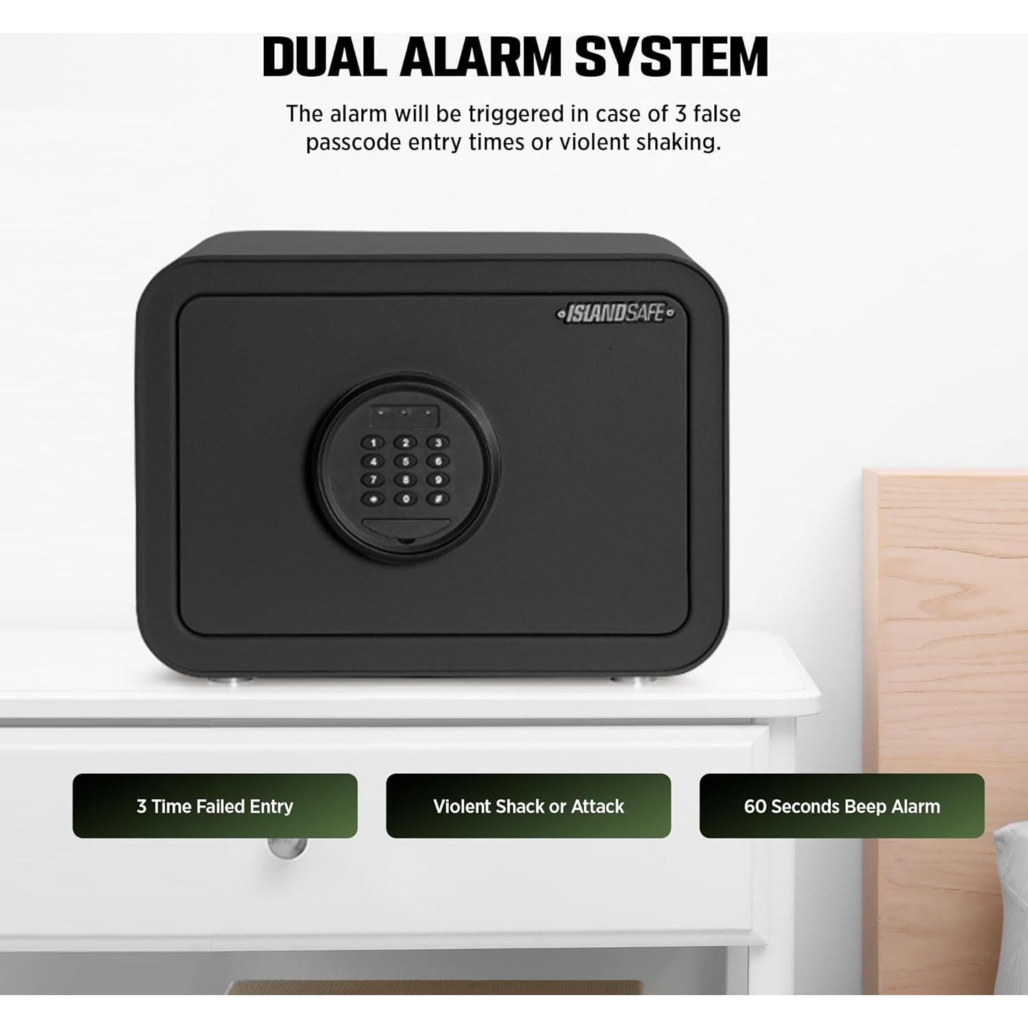 Caja Fuerte Digital ISLANDSAFE 1.0 Pies Cúbicos Negra