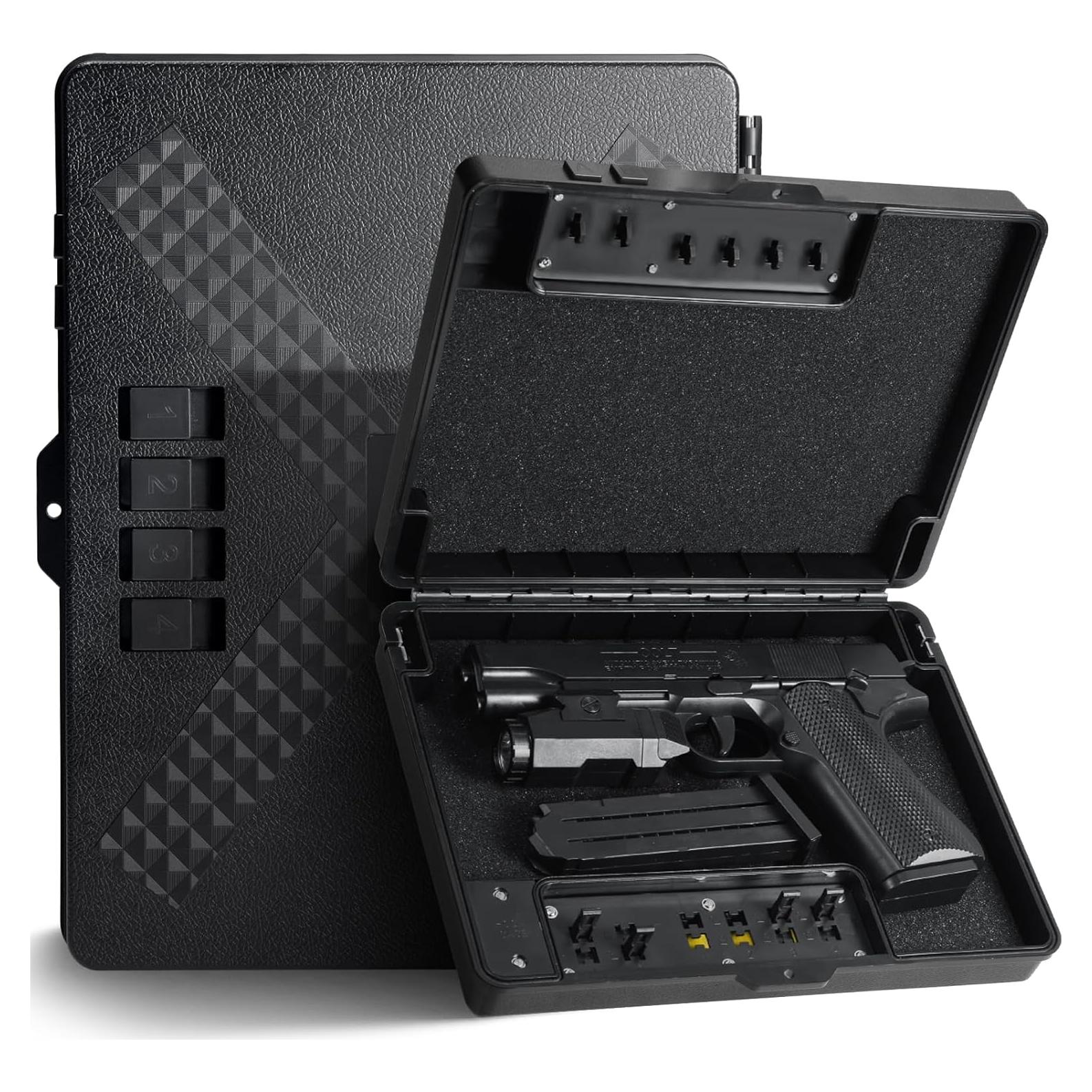 Caja Fuerte para Armas NIANPU, Portátil, Acceso Rápido, 0.87 kg