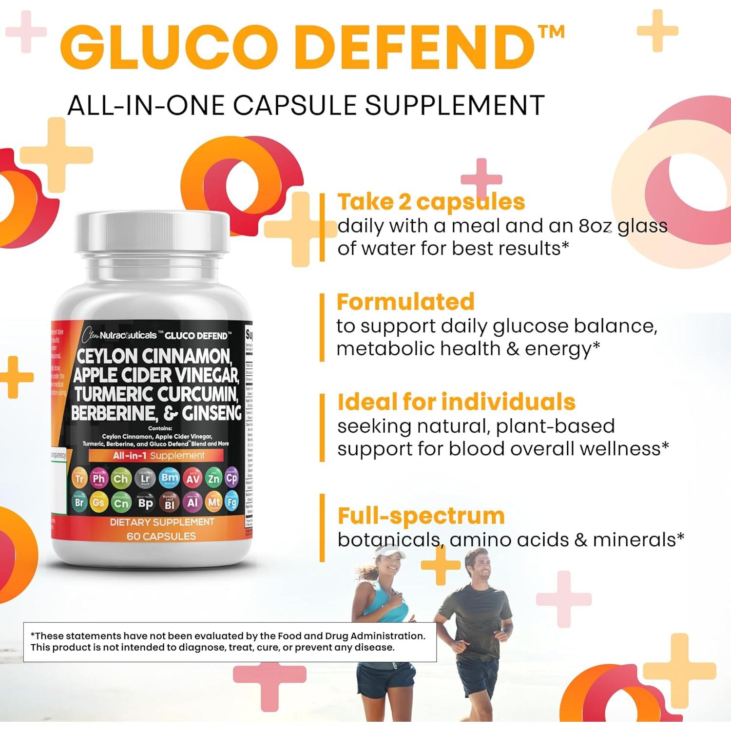 Suplemento Clean Nutraceuticals 16 en 1 Canela y ACV 60 Cápsulas