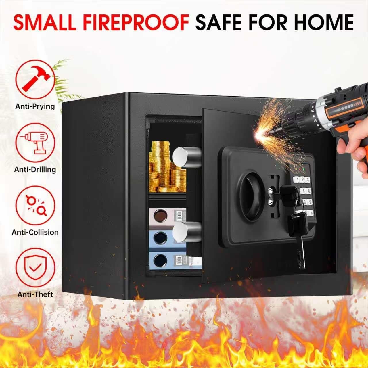 Caja Fuerte Digital TOLEBLID 1.2 Pies Cúbicos Antirrobo