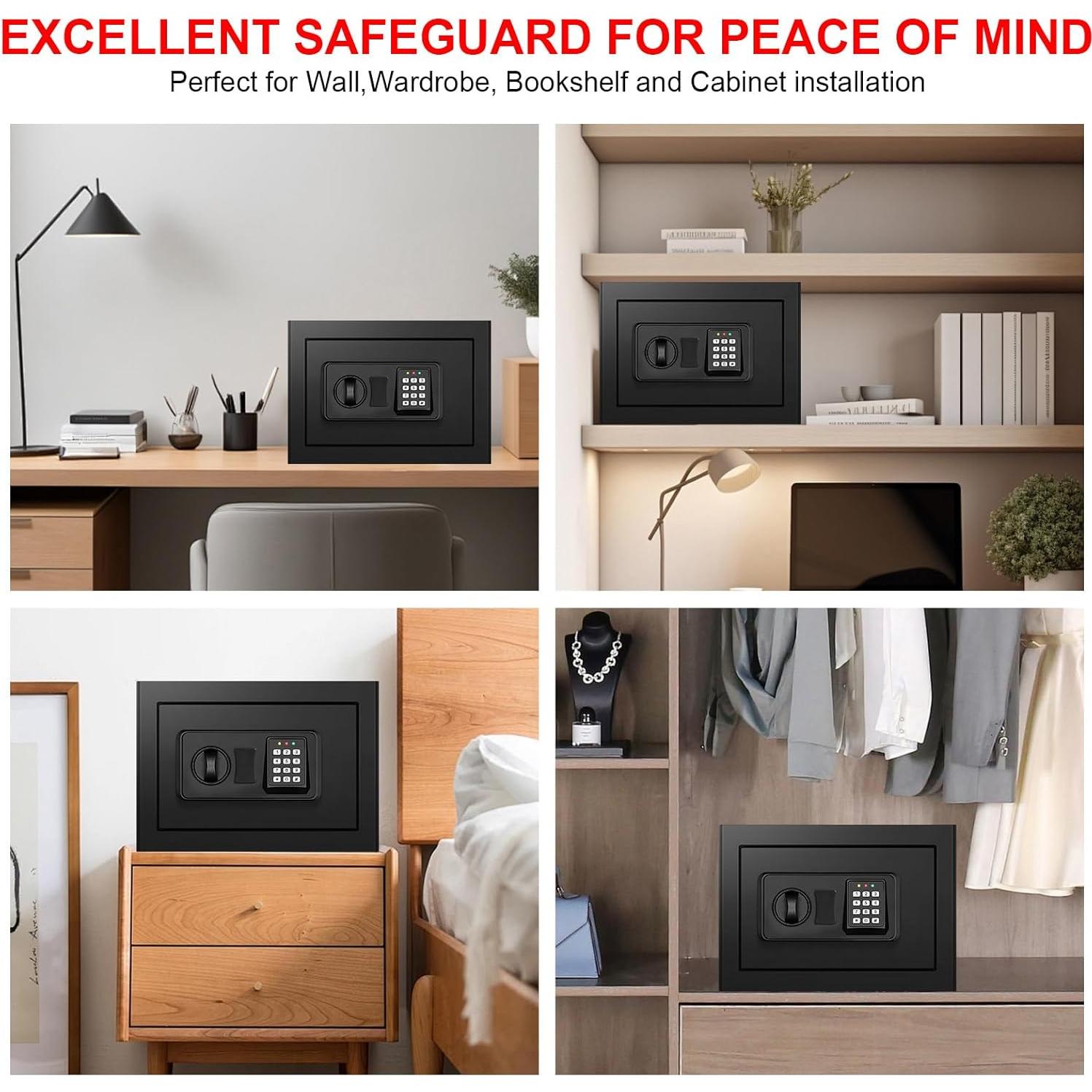 Caja Fuerte Digital TOLEBLID 1.2 Pies Cúbicos Antirrobo