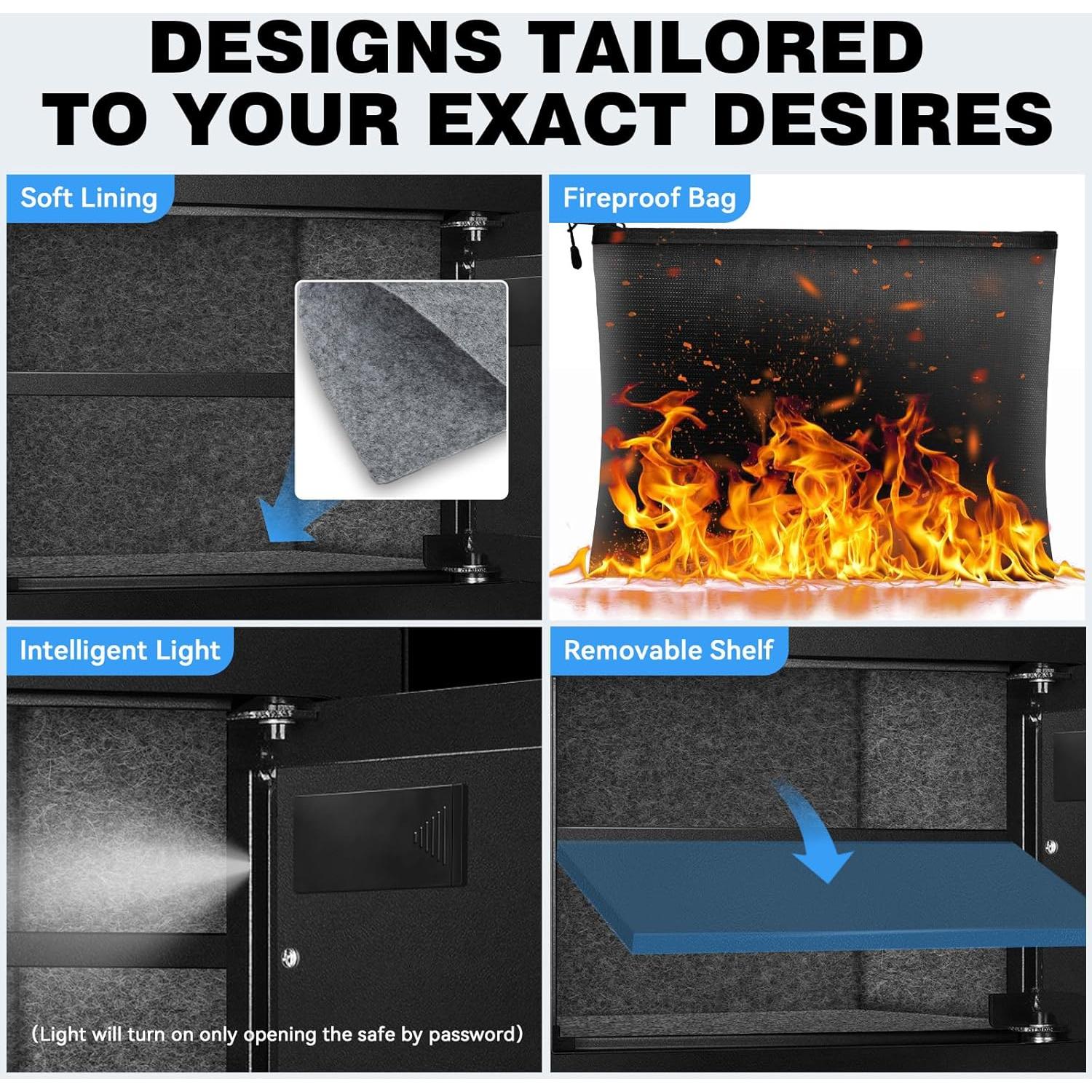 Caja Fuerte Pequeña ToruKeep 1.8 Pies Cúbicos Antirrobo