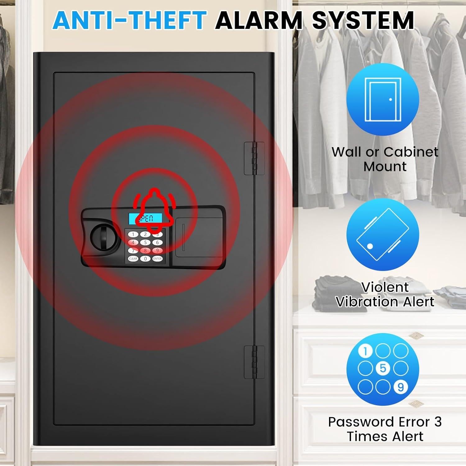 Caja Fuerte Digital Bukumo 5 Pies Cúbicos a Prueba de Fuego