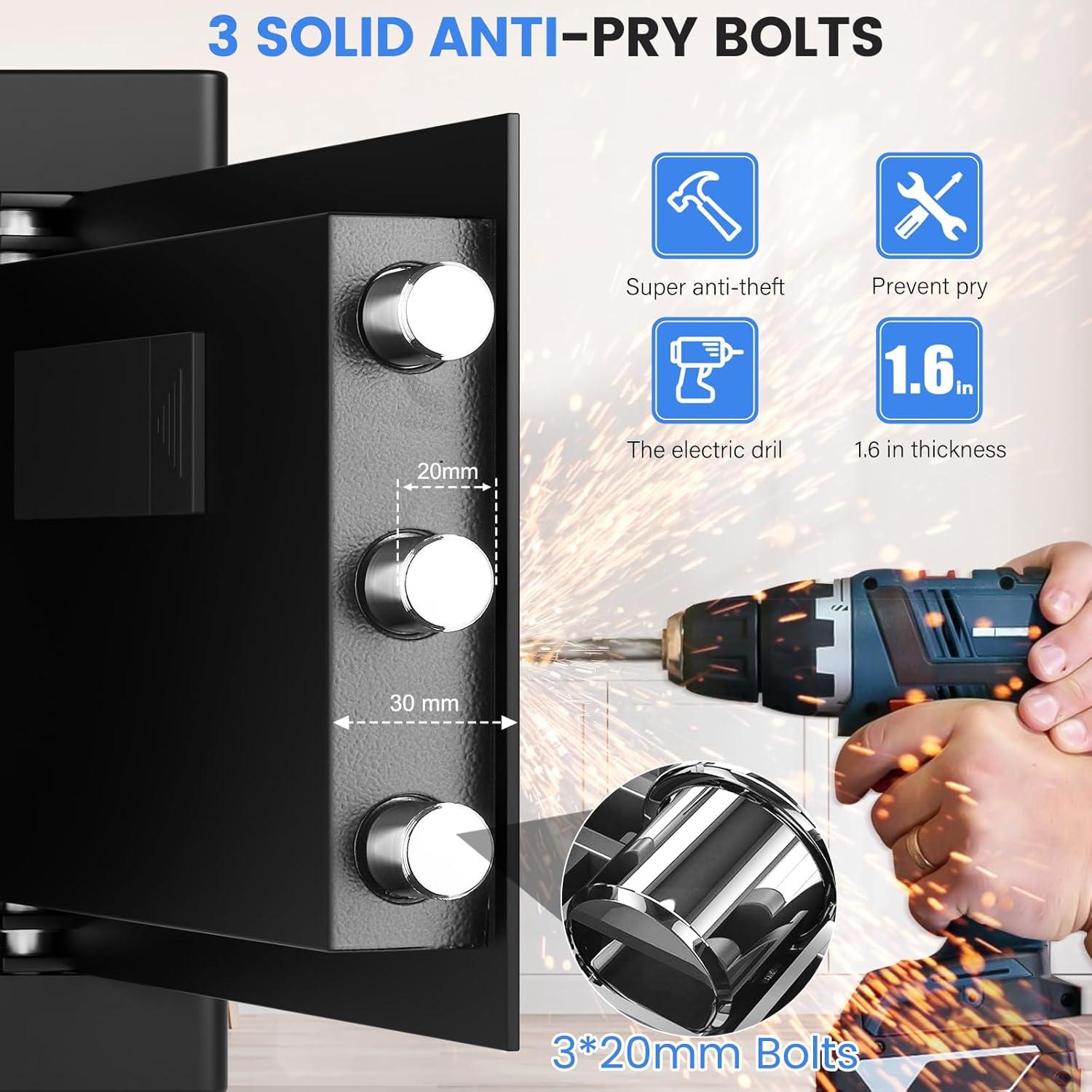 Caja Fuerte Digital Thmosz 1.2 Pies Cúbicos con Alarma