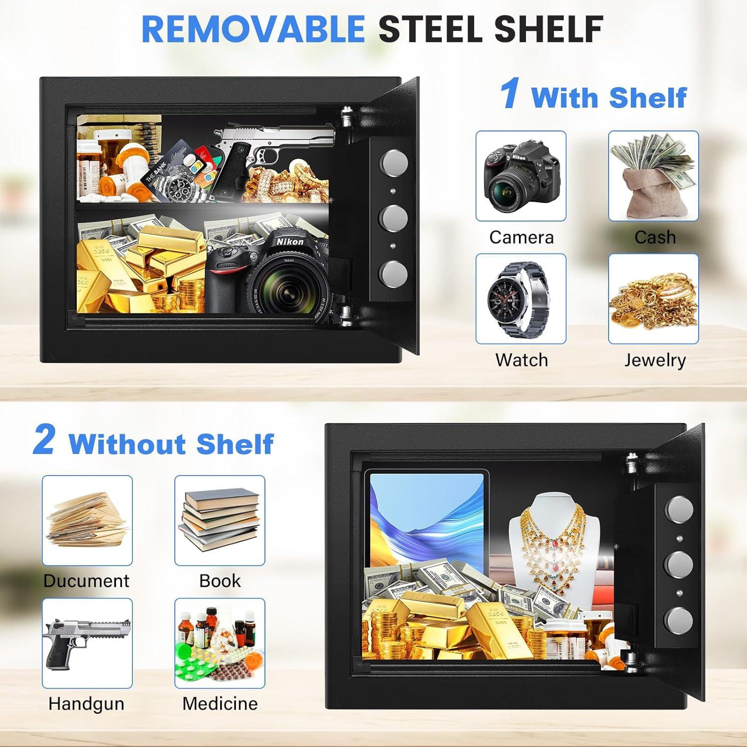 Caja Fuerte Digital Thmosz 1.2 Pies Cúbicos con Alarma