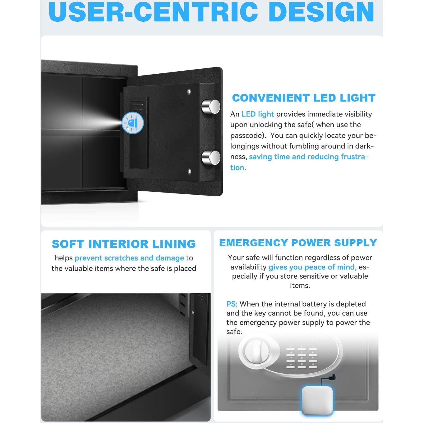 Caja Fuerte HOLOJOY 1.8 Pies Cúbicos Resistente al Fuego