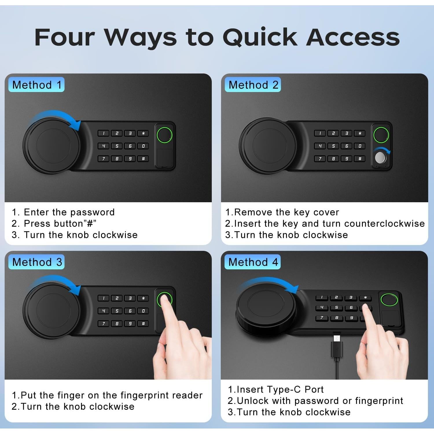 Caja de Seguridad AEGIS 1.2 pies³ a Prueba de Fuego con Huella Digital