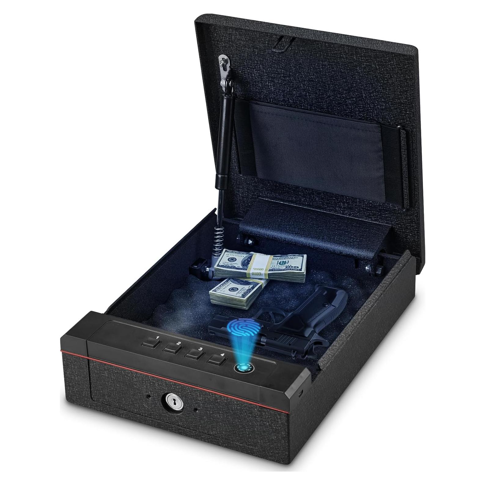 Caja Fuerte Biométrica para Armas Domenow GS-07, 32.3x24.1cm