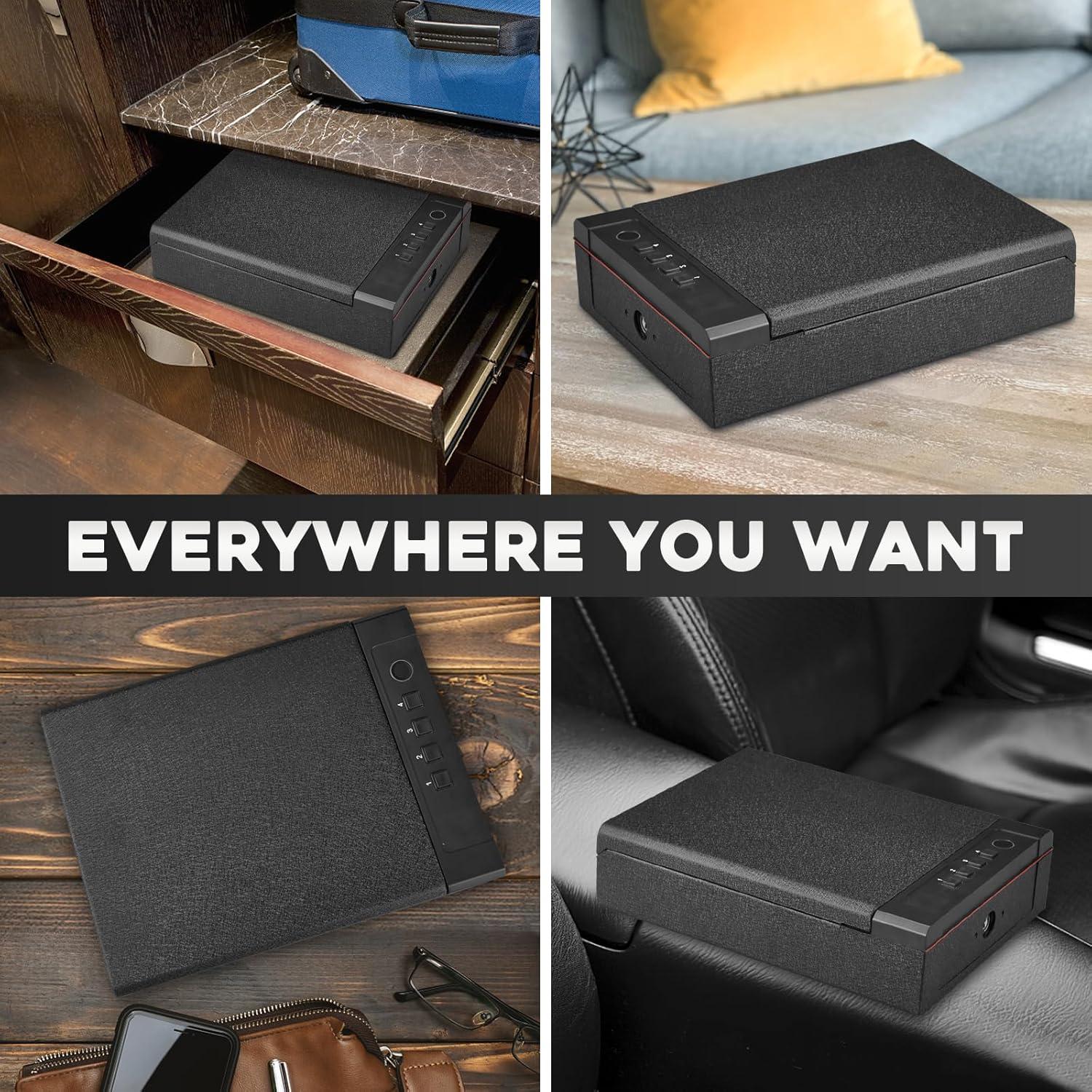 Caja Fuerte Biométrica para Armas Domenow GS-07, 32.3x24.1cm