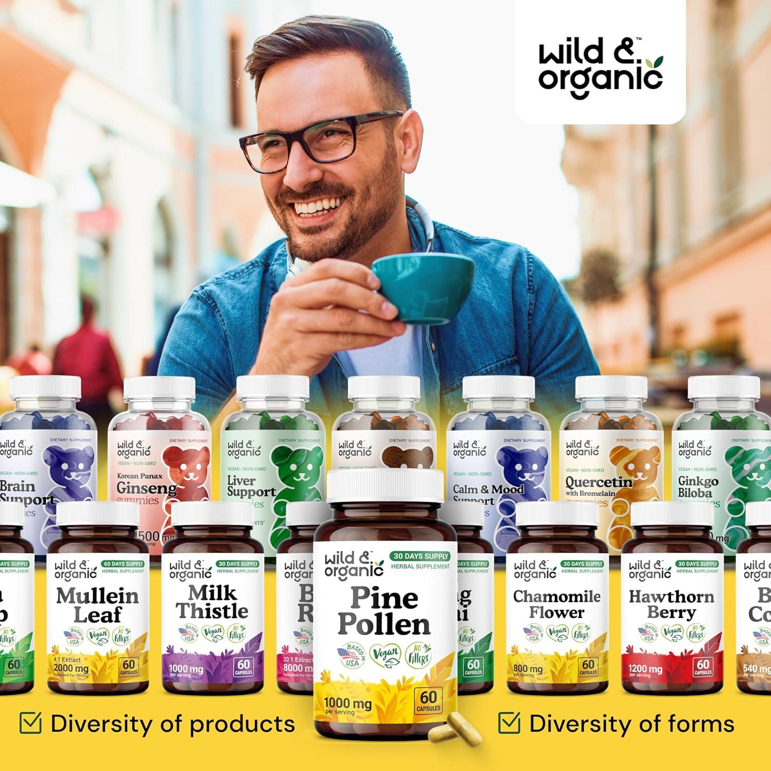 Cápsulas de Polen de Pino Silvestre Orgánico 1000 mg - 60 Unidades