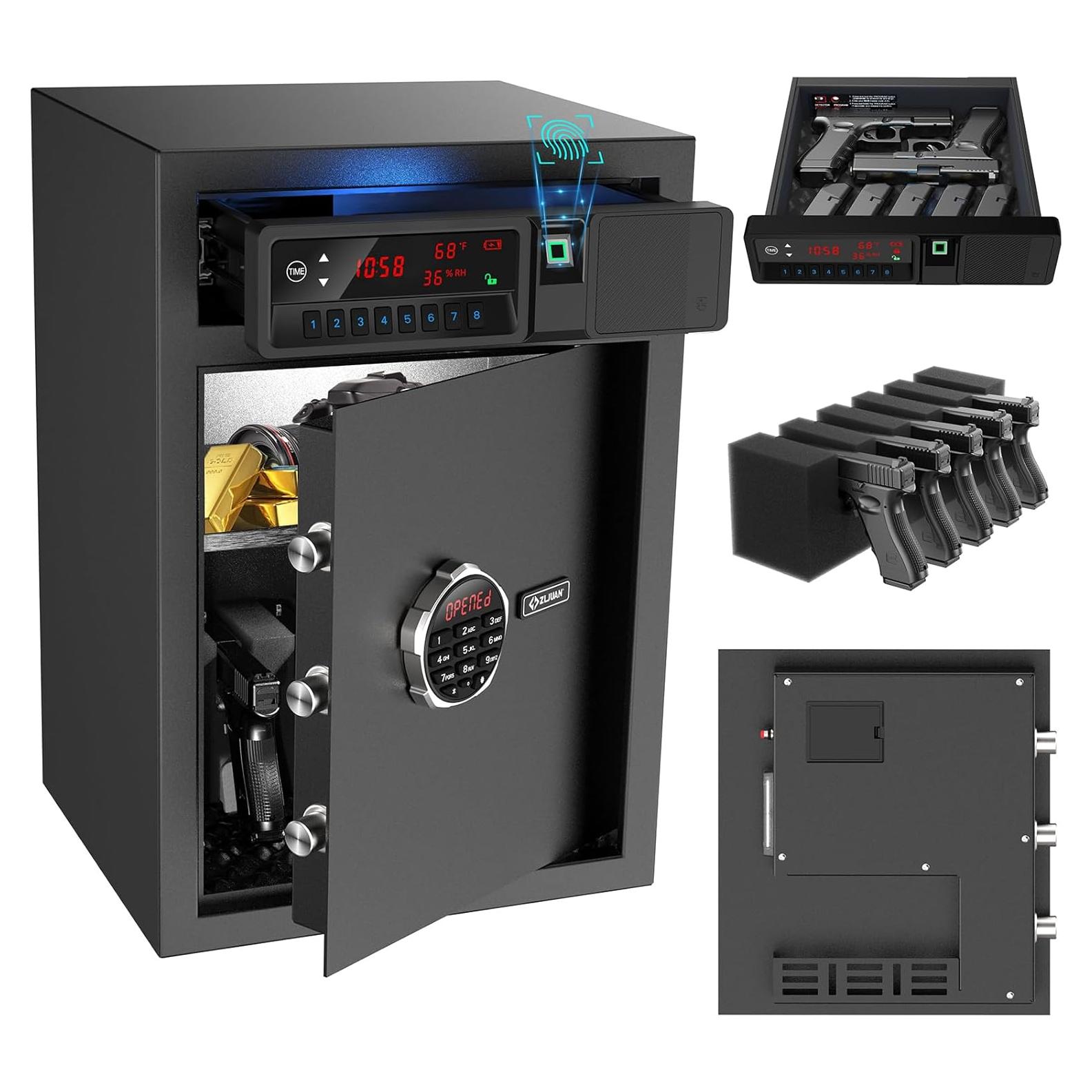 Caja Fuerte Biométrica Z ZLJUAN Doble Capa 2 Pies Cúbicos