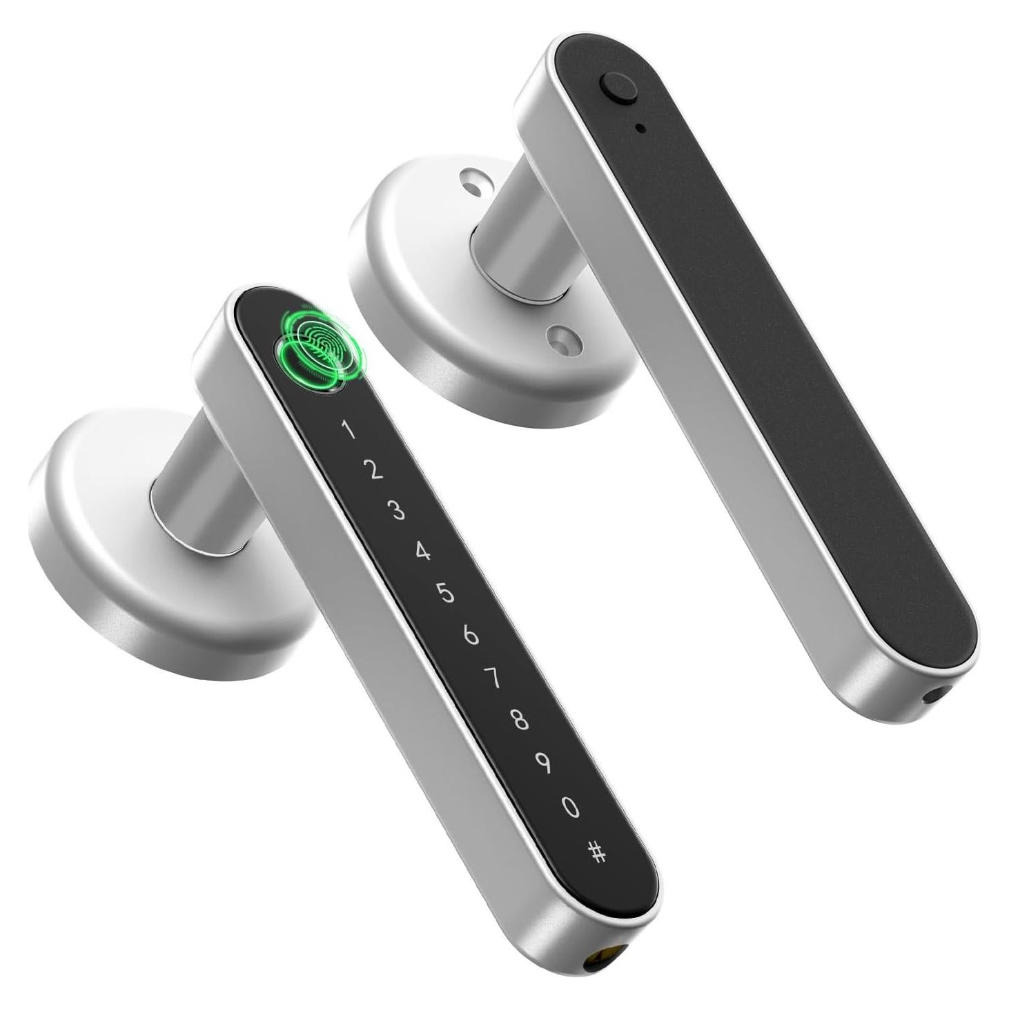 Cerradura Biométrica IRONZON con Huella Dactilar Plata