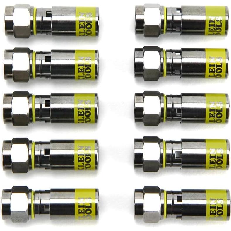 Conectores F Klein Tools VDV812-606 para Cable Coaxial RG6, Paquete de 10