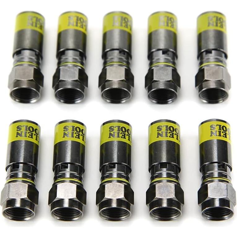 Conectores F Klein Tools VDV812-606 para Cable Coaxial RG6, Paquete de 10