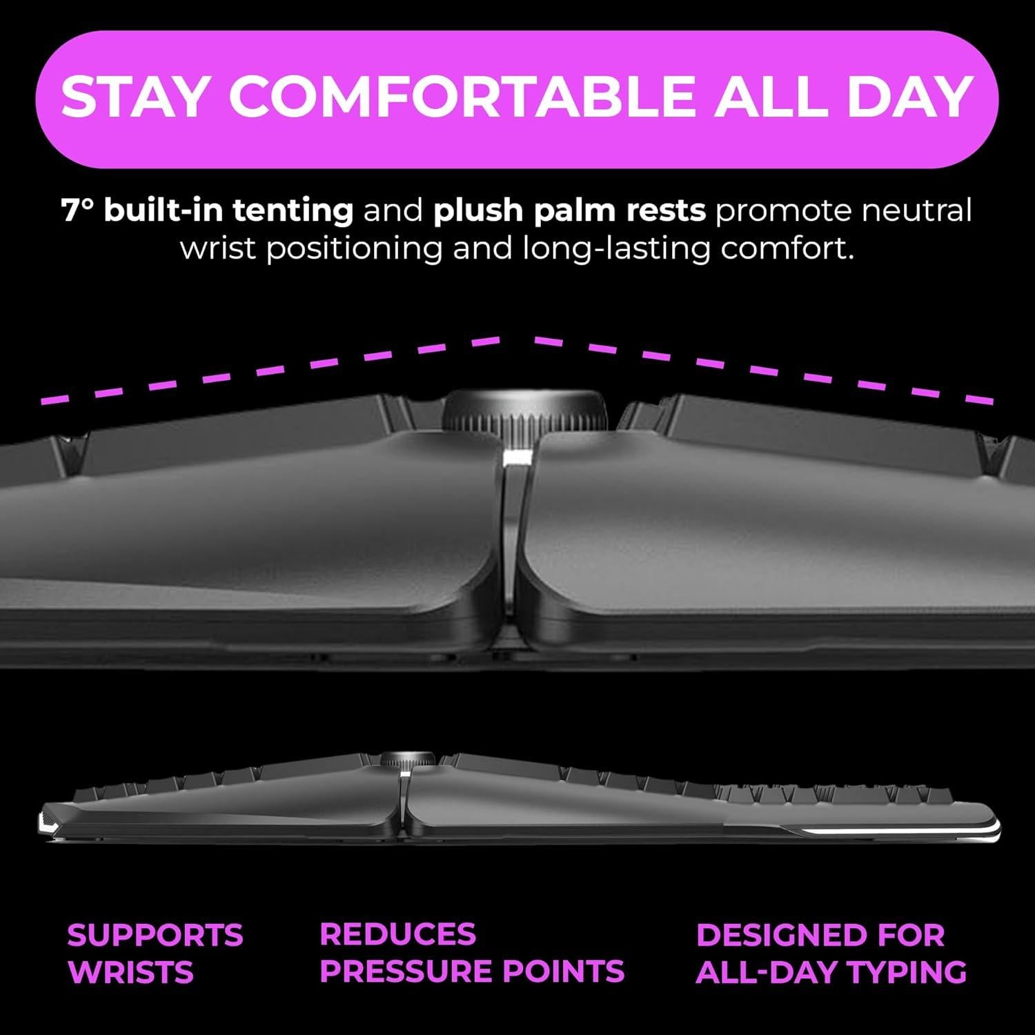 Teclado Mecánico Ergonómico Cloud Nine C989M - RGB USB