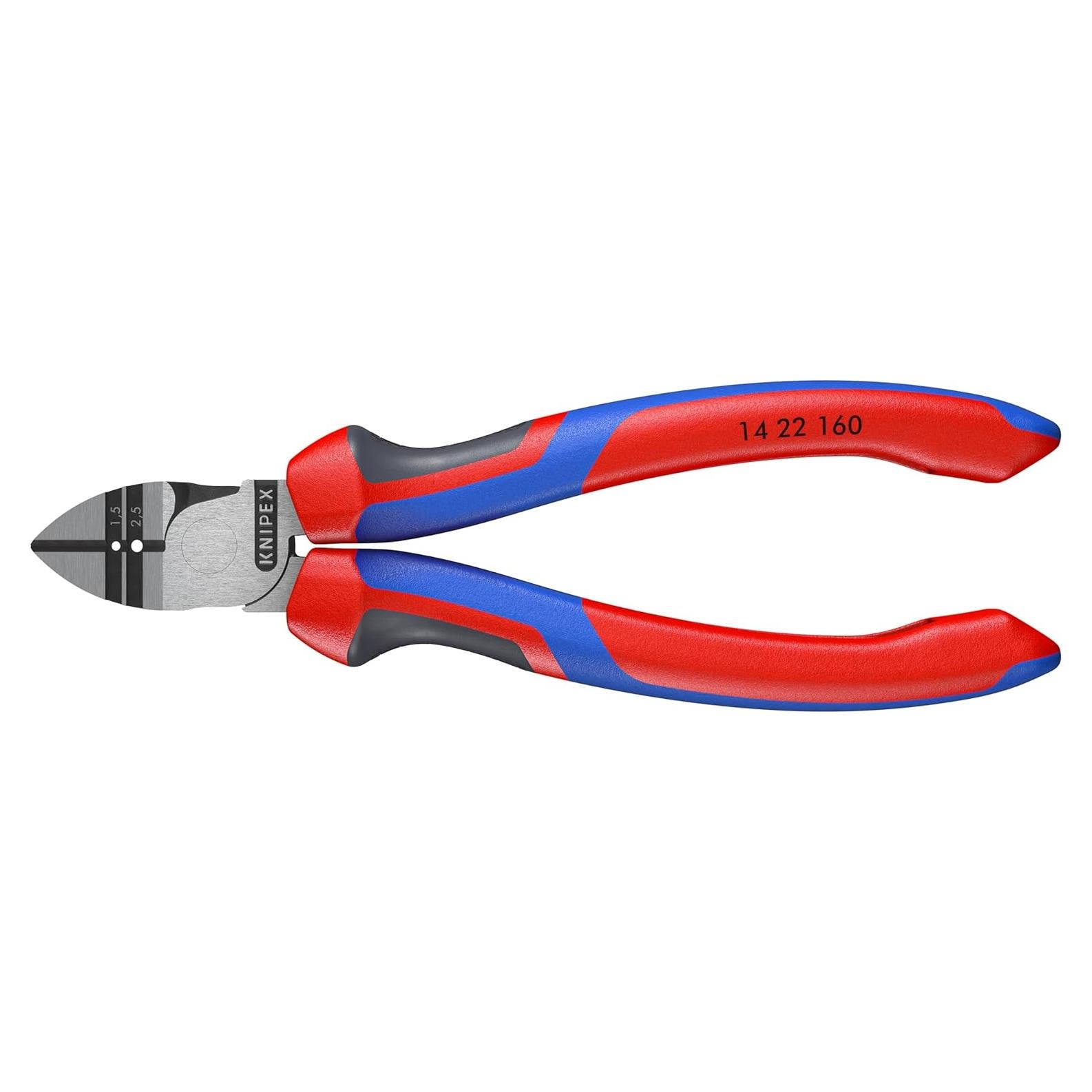 Alicates de Corte Diagonal KNIPEX 16.9 cm con Destripador