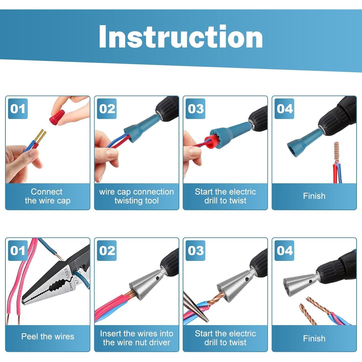 Juego de herramientas de torsión de alambre Ywmoml 4 piezas 6.35 mm
