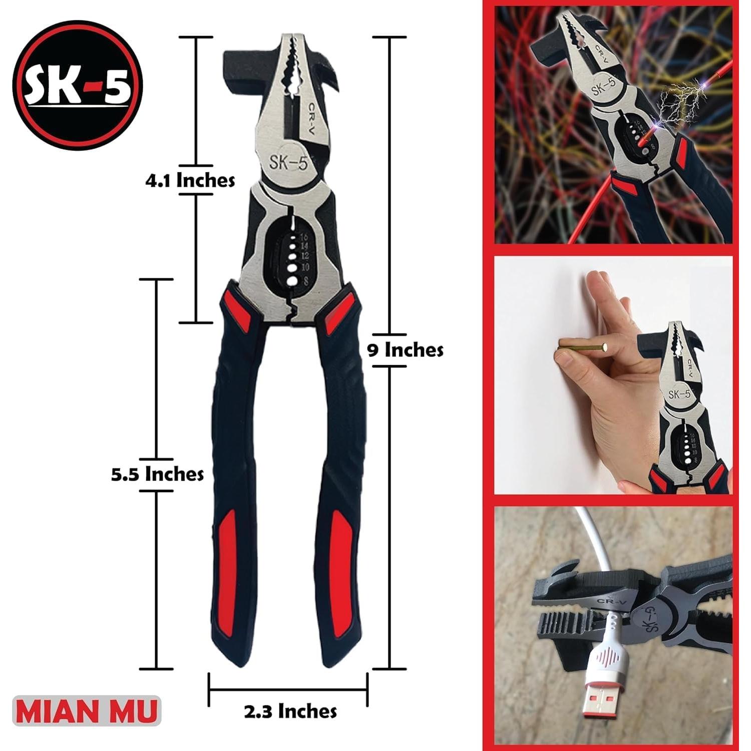 Alicate Multifuncional 6 en 1 MIAN MU 20.32 cm con Probador