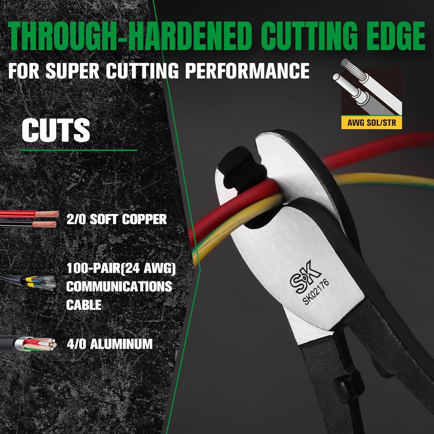 Cortador de Cable 3 en 1 SK - Aluminio, Cobre, 6.6 mm