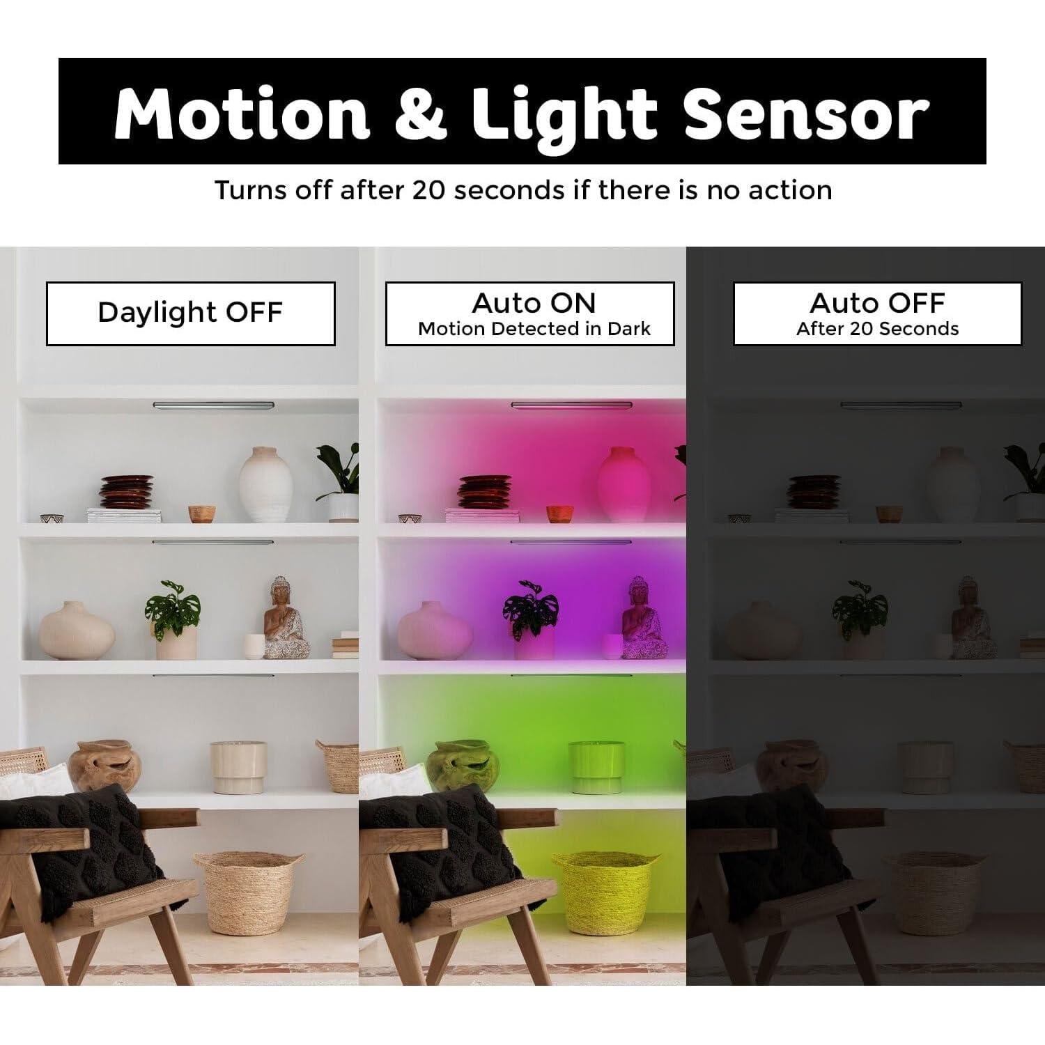 Luz Magnética Inalámbrica LEPOTEC RGB Regulable 2200mAh