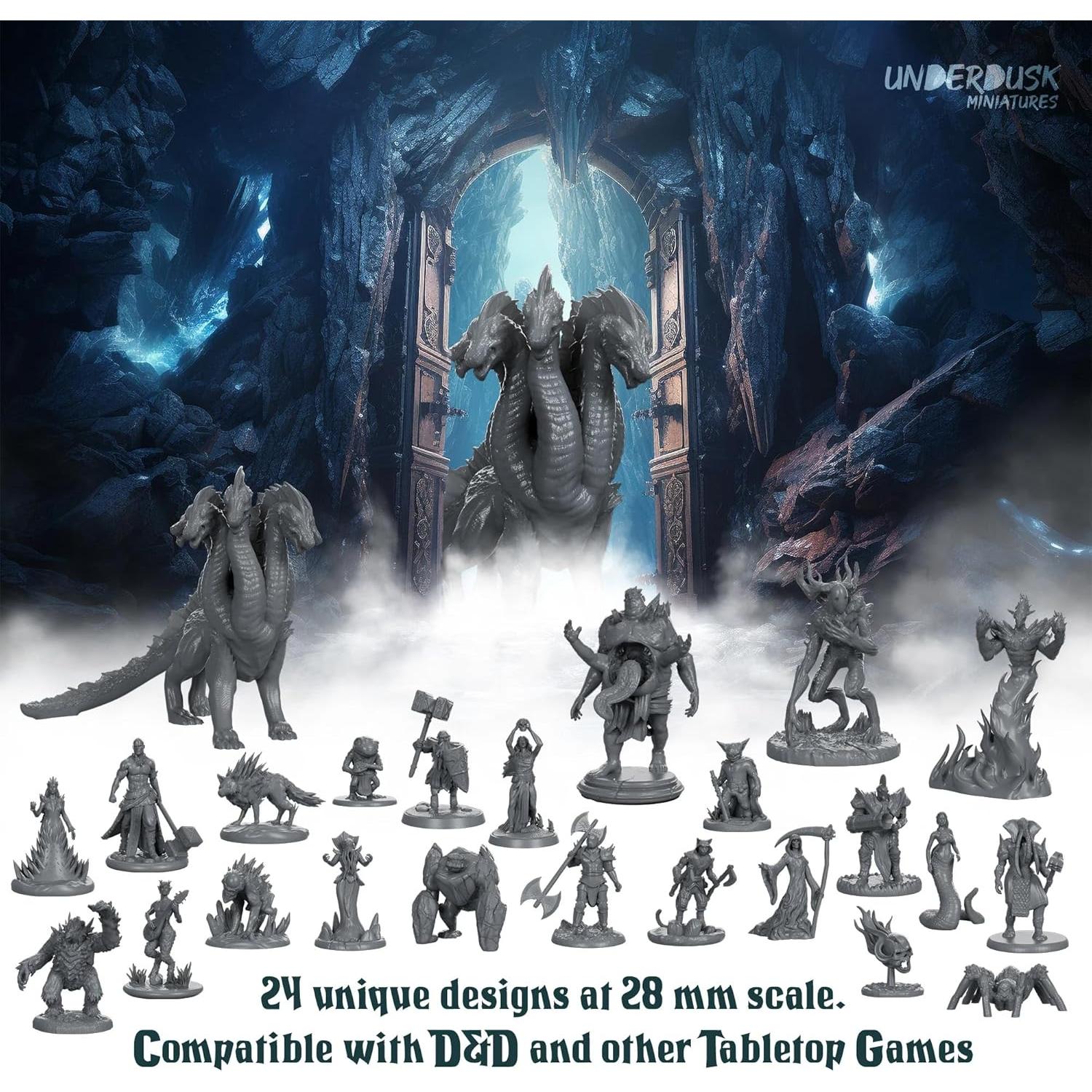 Miniaturas RPG Underdusk 64 Figuras D&D 28 mm Detalladas