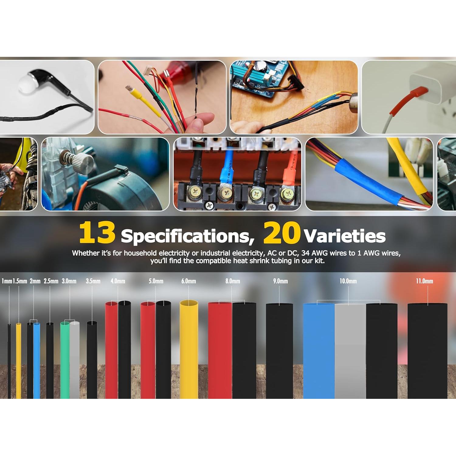 Kit de Tubos Termocontraíbles Ginsco 670 Piezas 2:1