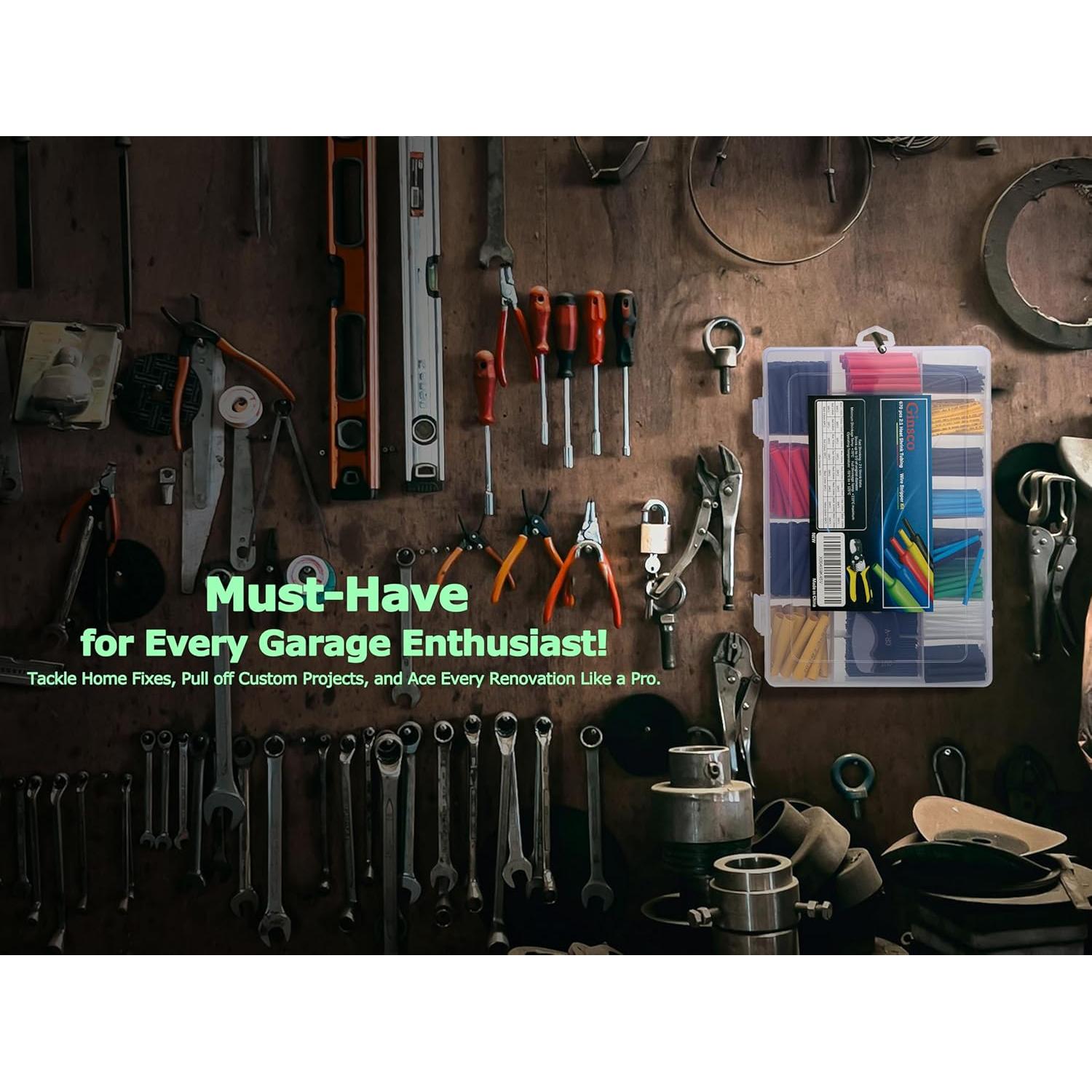 Kit de Tubos Termocontraíbles Ginsco 670 Piezas 2:1