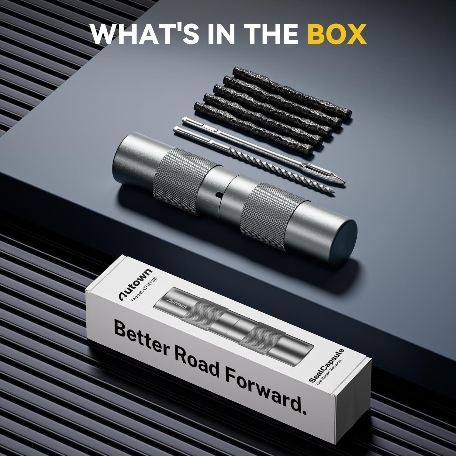 Kit de Reparación de Neumáticos Compacto AUTOWN CTRT36 68 Piezas