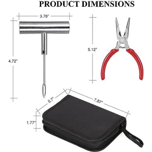 Kit de Reparación de Neumáticos 61 Piezas TONZACK