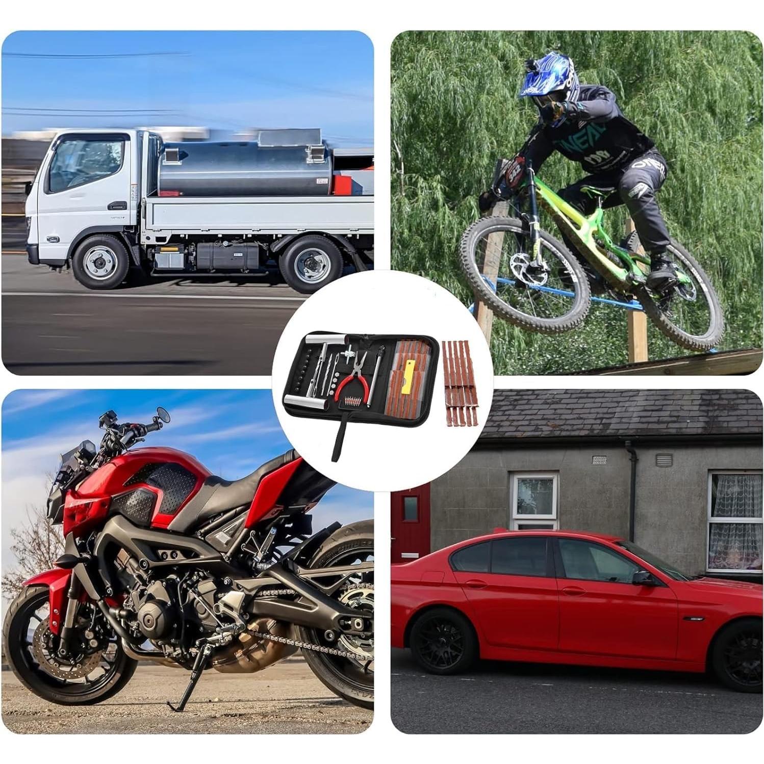 Kit de Reparación de Neumáticos 61 Piezas TONZACK