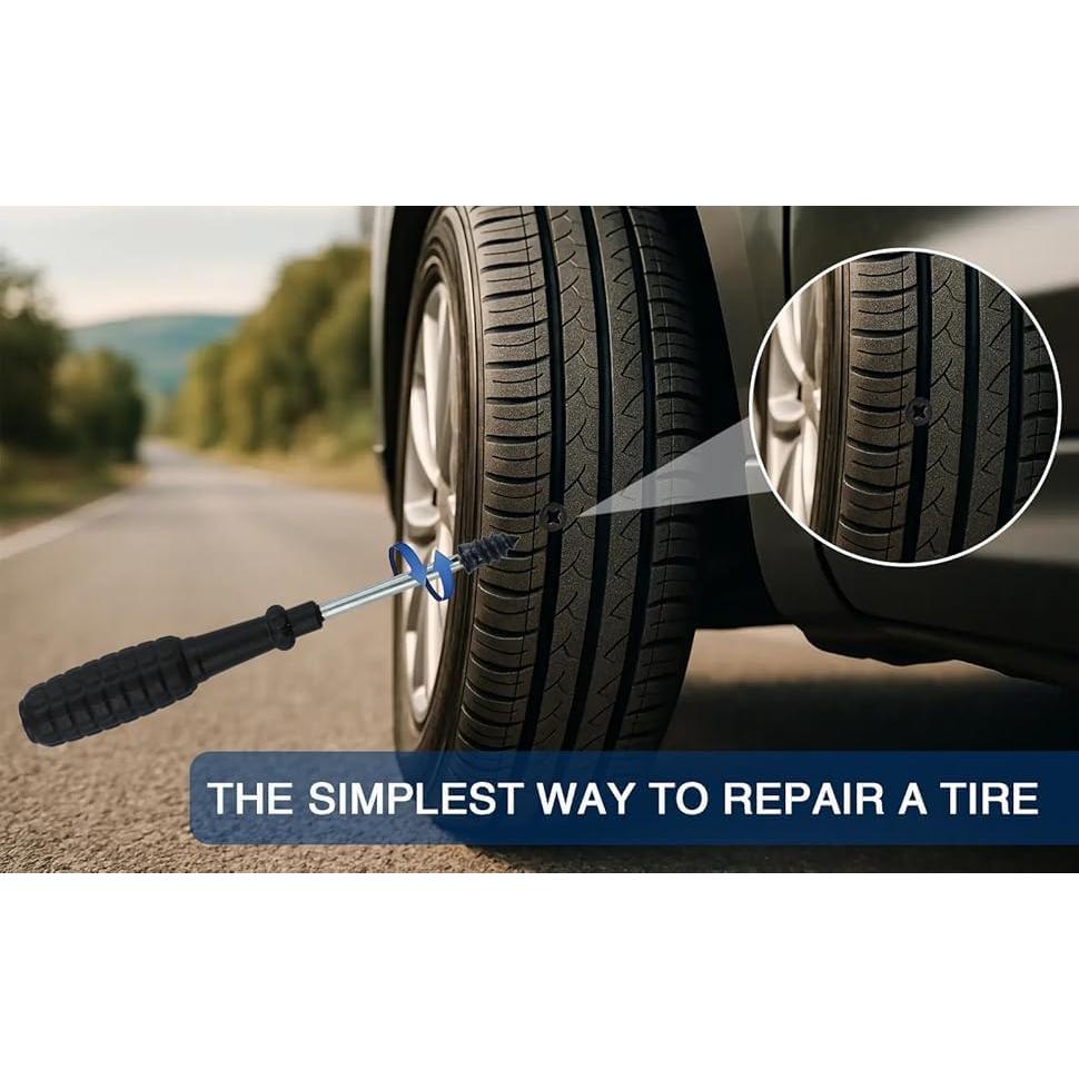 Kit de Reparación de Neumáticos Genérico 40 PCS con Destornillador