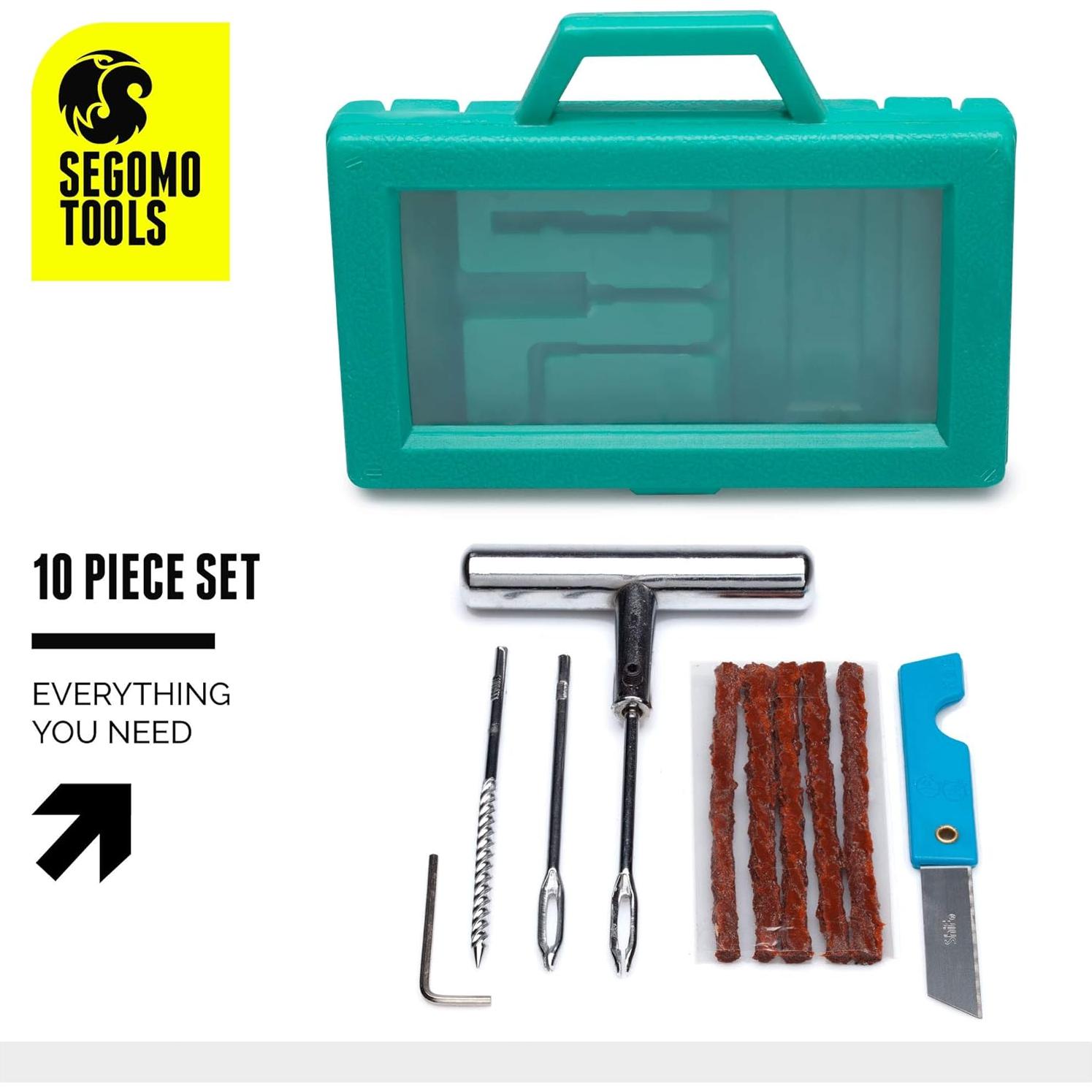 Kit de Reparación de Neumáticos Segomo Tools 10 Piezas