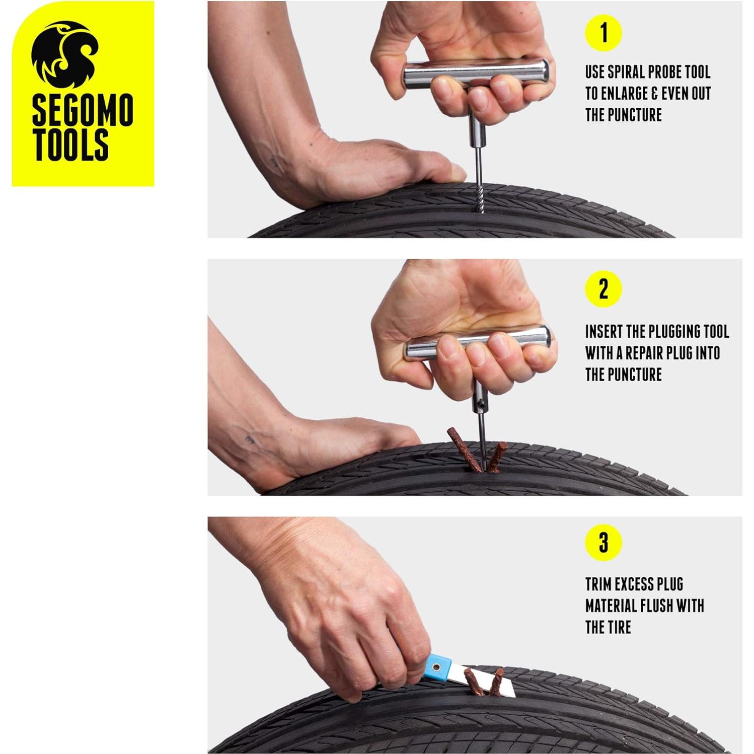 Kit de Reparación de Neumáticos Segomo Tools 10 Piezas